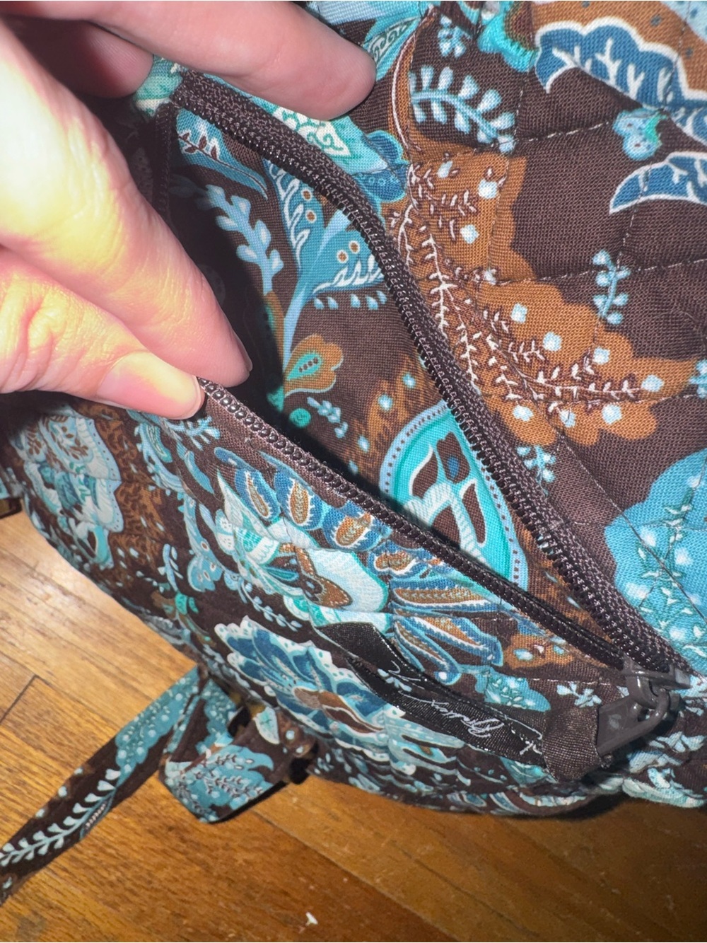 Vera Bradley Java Blue Backpack - Picture 3 of 5